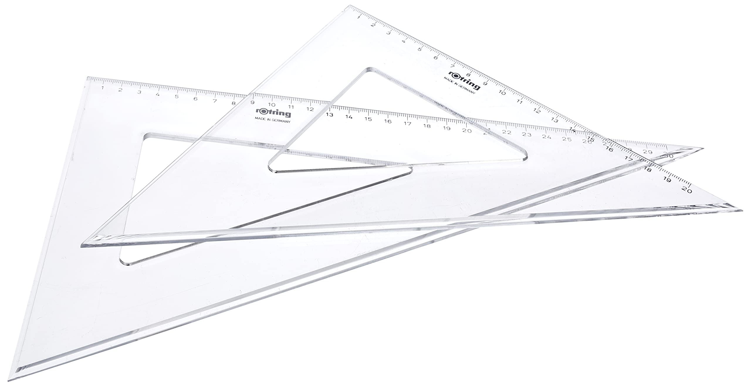 rotring-s0237870-zeichendreieck-2er-satz-30-cm-glasklar image 1