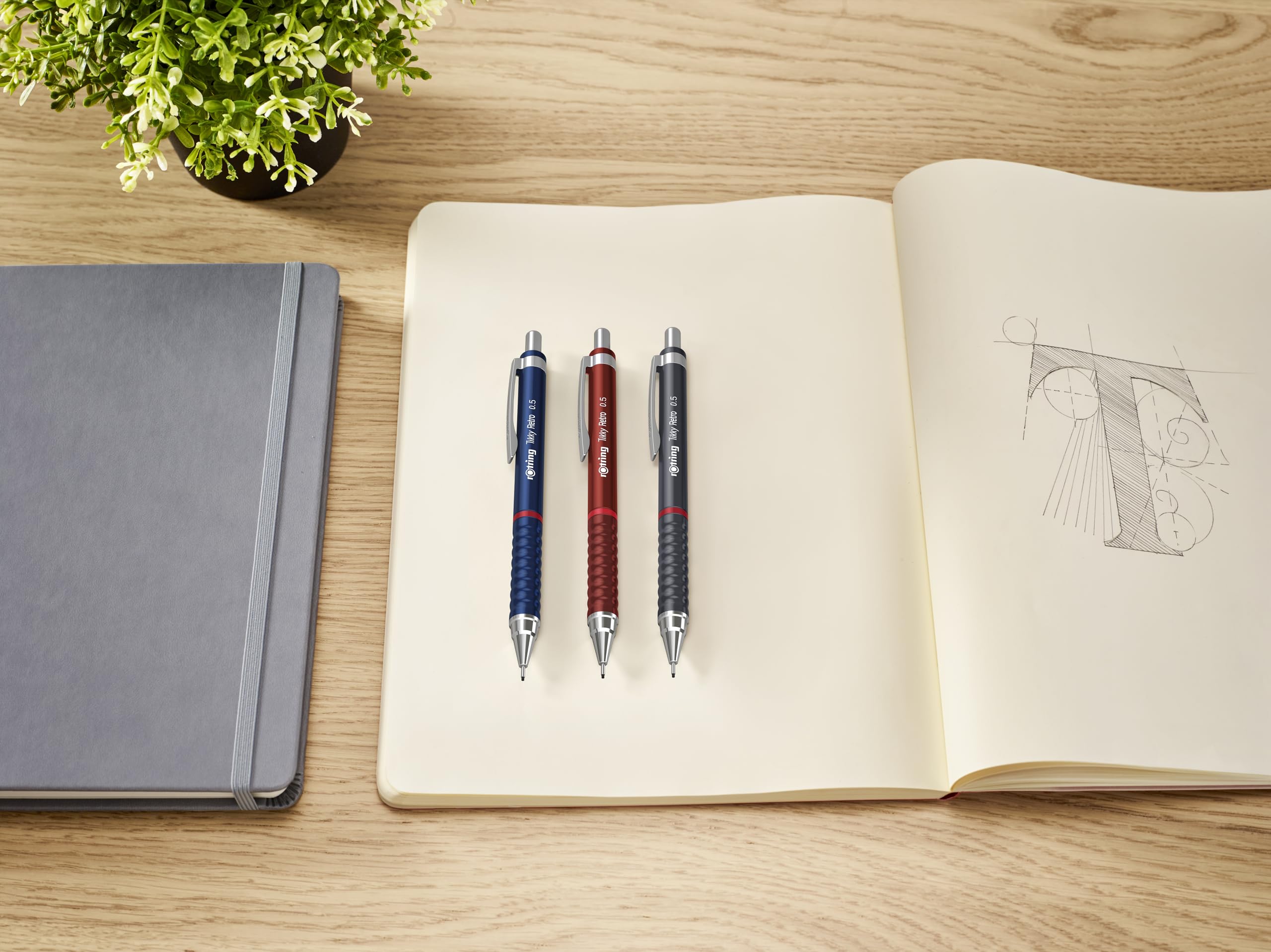 rotring-tikky-retro-druckbleistift-0-7-mm-2b-rot-12-st-ck image 4