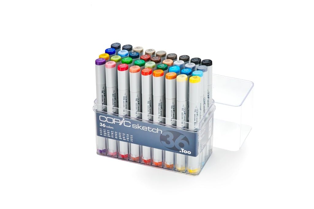 copic-sketch-36er-marker-set-twin-marker-mit-super-brush-und-medium-broad-spitze image 2