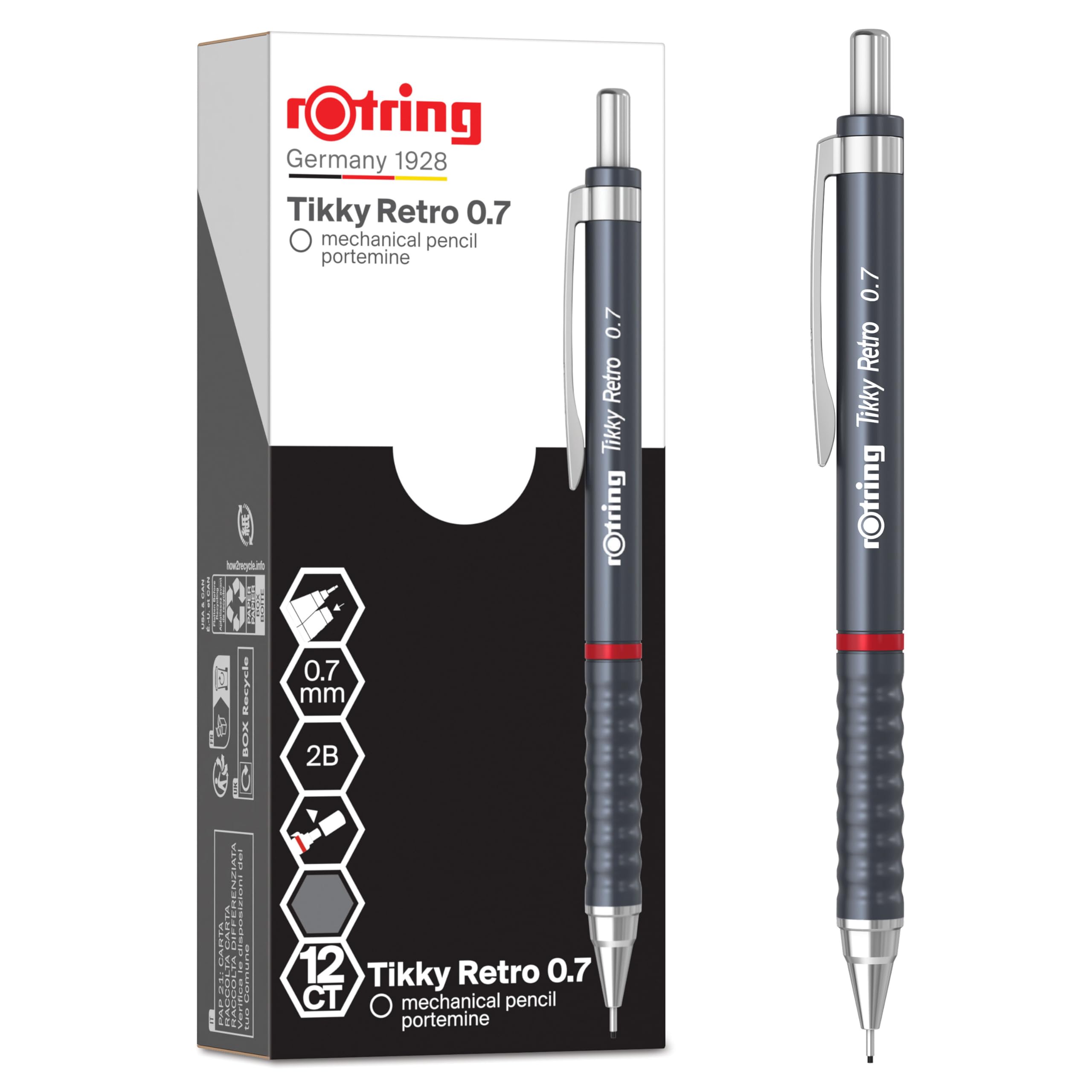 rotring-tikky-retro-druckbleistift-0-7-mm-2b-rot-12-st-ck image 8