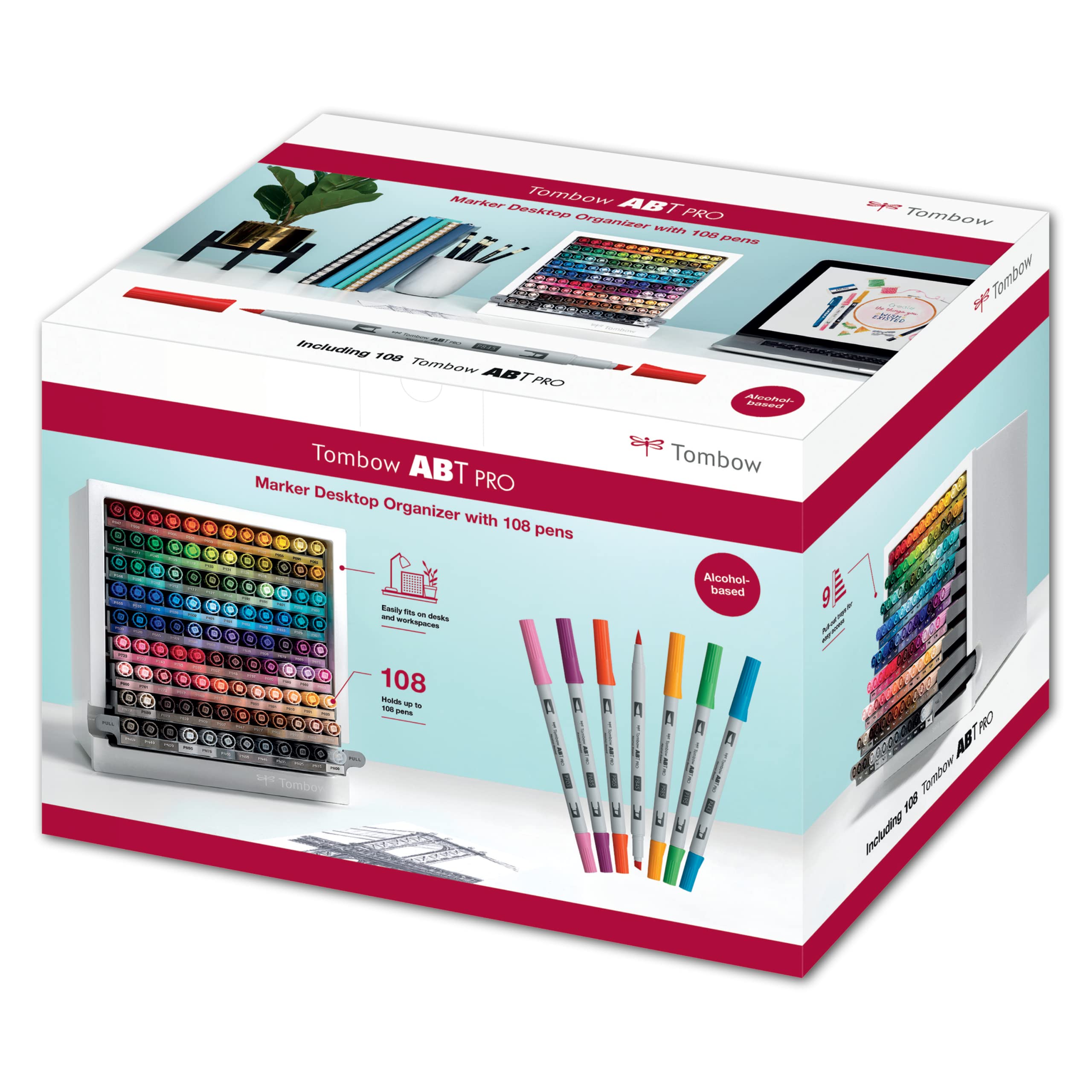 tombow-abt-pro-schreibtisch-organizer-f-r-107-farben-blender-aufbewahrung-f-r-10 image 2