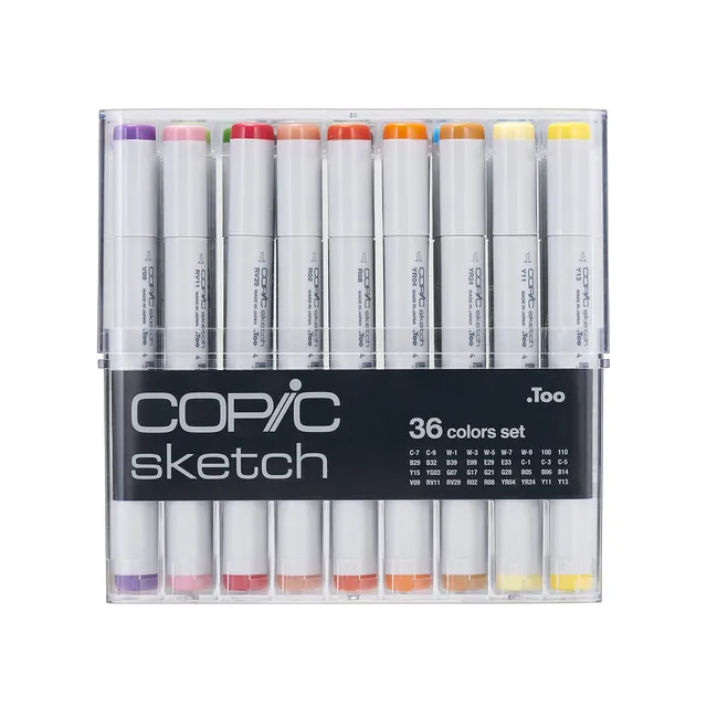 copic-sketch-36er-marker-set-twin-marker-mit-super-brush-und-medium-broad-spitze image 1