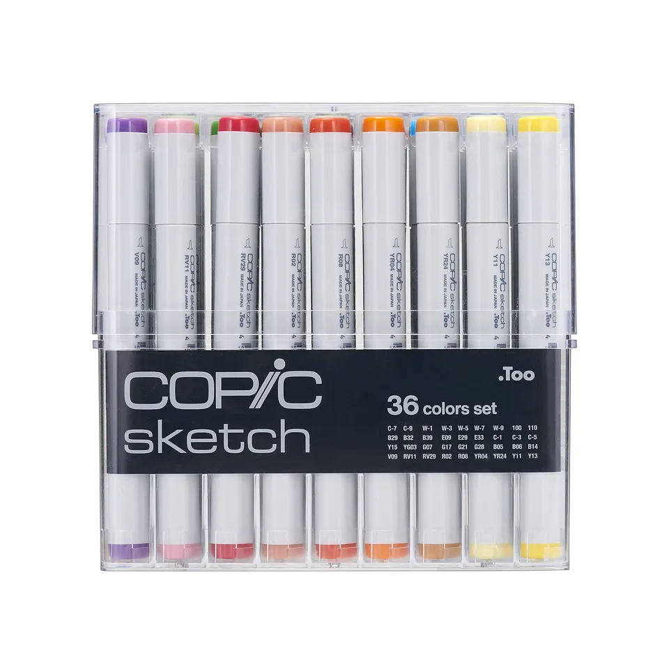 copic-sketch-36er-marker-set-twin-marker-mit-super-brush-und-medium-broad-spitze image 1
