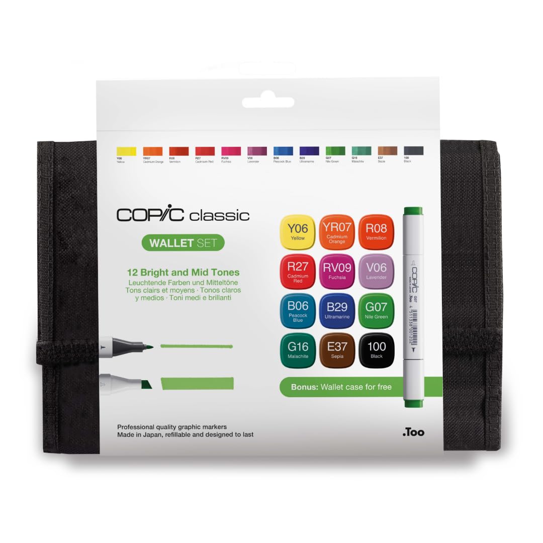 copic-classic-twin-marker-set-leuchtende-farben-12er-wallet image 1