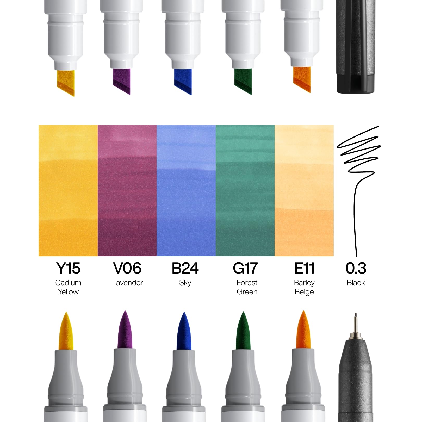 copic-ciao-marker-5-1-set-manga-1-mit-multiliner-0-3-mm image 2