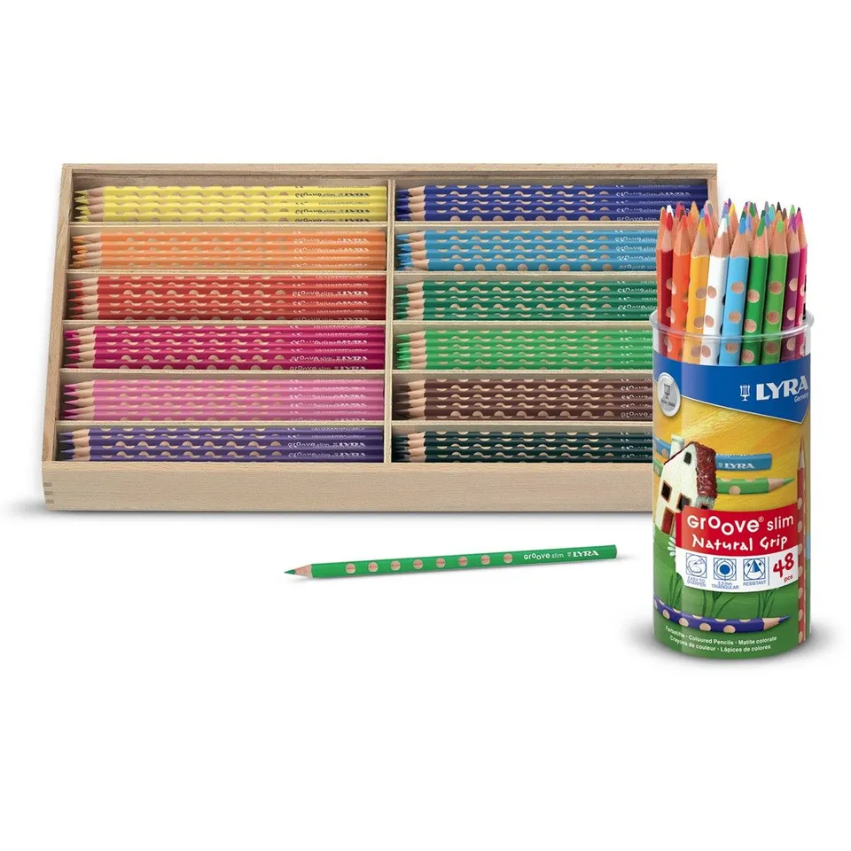 lyra-groove-slim-schulpack-buntstifte-mit-griffmulden image 1