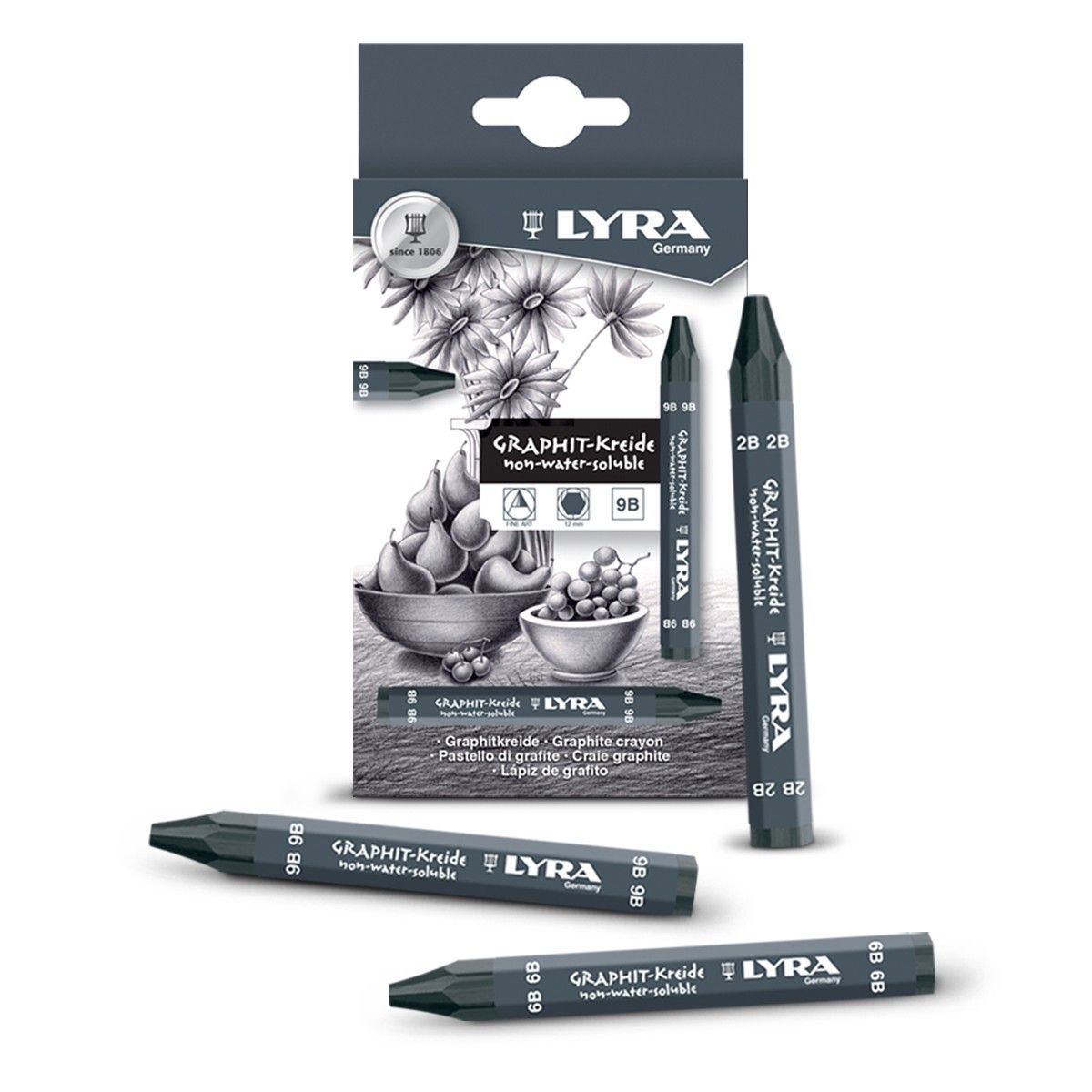 lyra-graphite-crayons-graphitkreiden-zum-skizzieren image 1