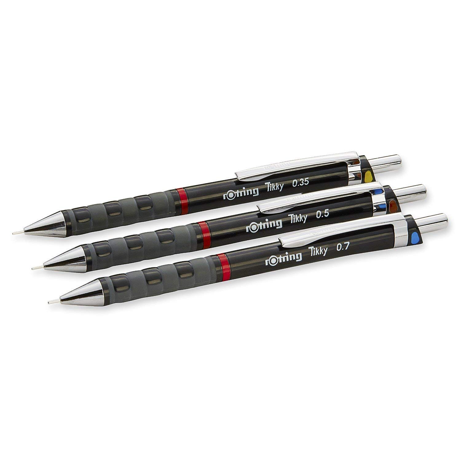 rotring-tikky-feinminenstift-3er-set-0-35-0-5-0-7-mm-mit-hb-minen-und-radierer image 2