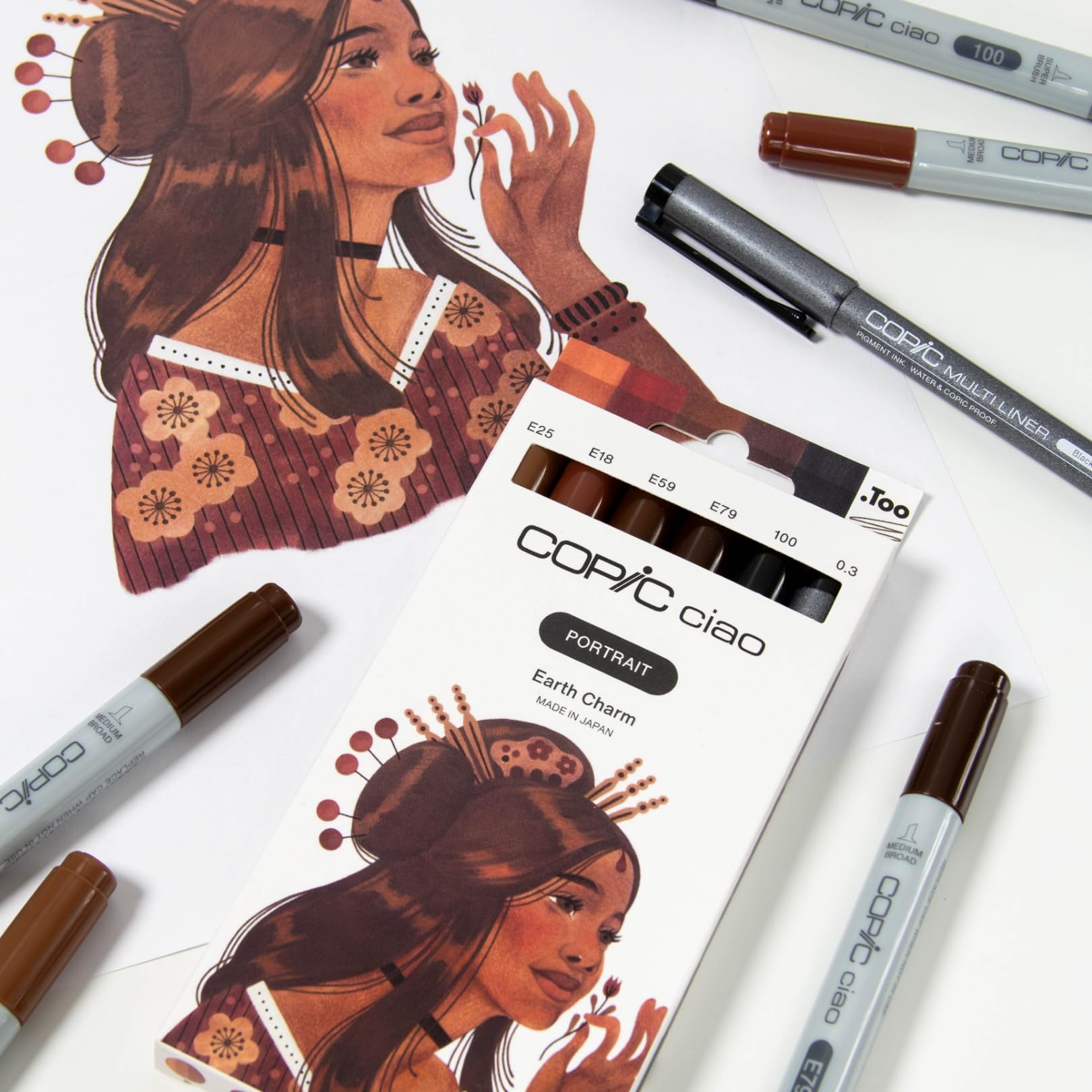 copic-ciao-portrait-set-earth-charm-5-braunt-ne-multiliner-0-3-schwarz image 6