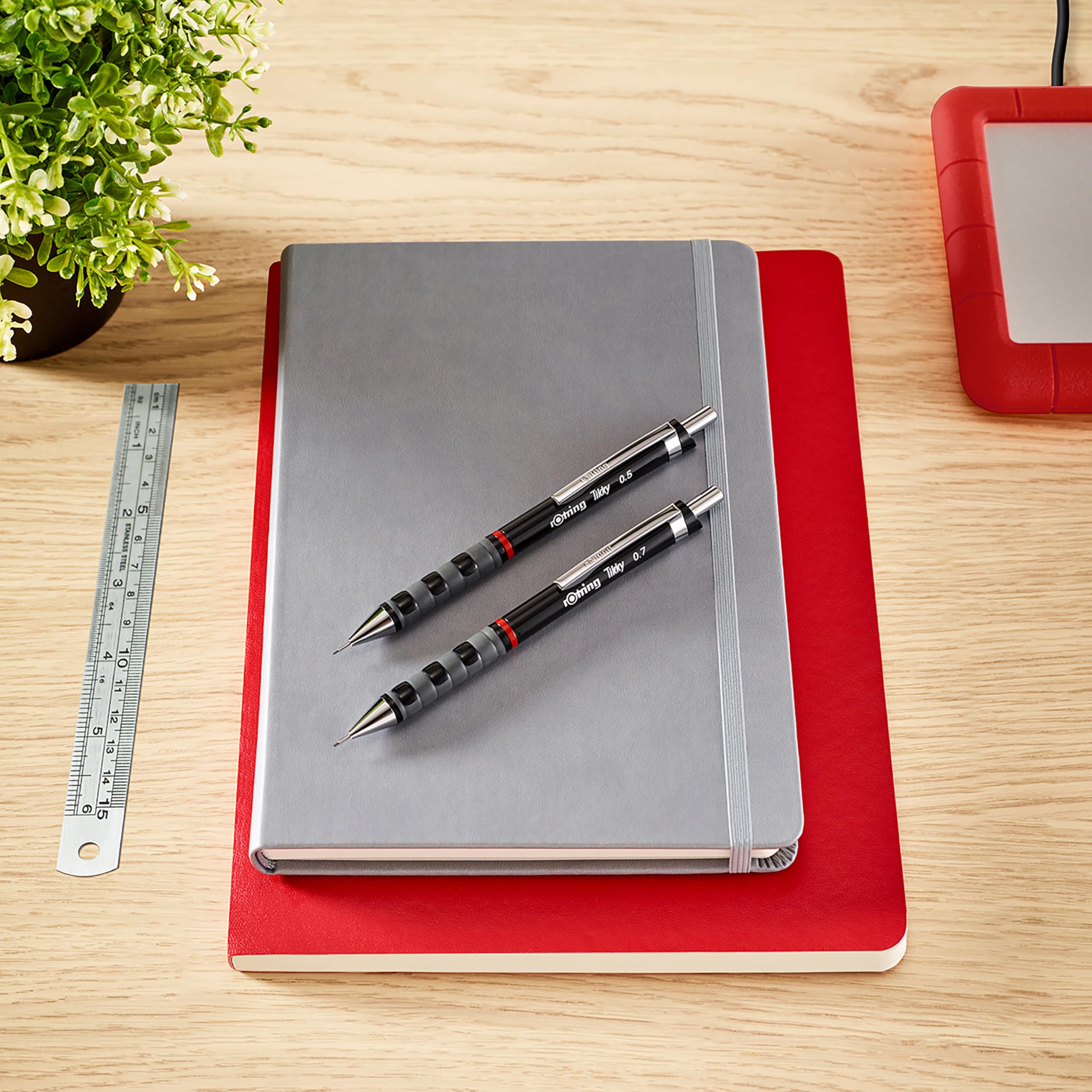 rotring-tikky-set-aus-feinminenstift-und-kugelschreiber-0-5-mm-hb-mine-schwarzer image 3