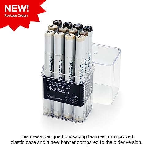copic-sketch-12-colors-wg-12-grau-twin-marker-im-acryl-display image 8