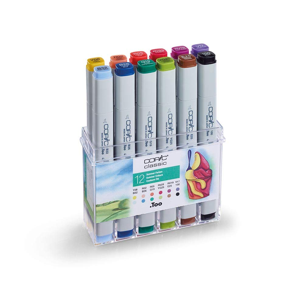 copic-classic-set-sommer-farben-12er-twin-marker-acryl-display image 3