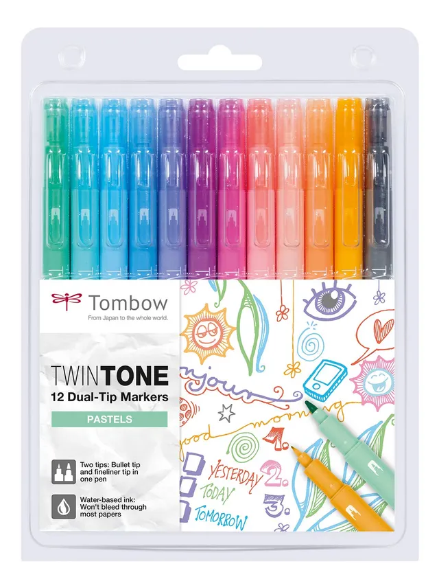 tombow-ws-pk-12p-2-twintone-marker-set-12-pack-dual-tip-fasermaler-mit-0-3-mm-fi image 1