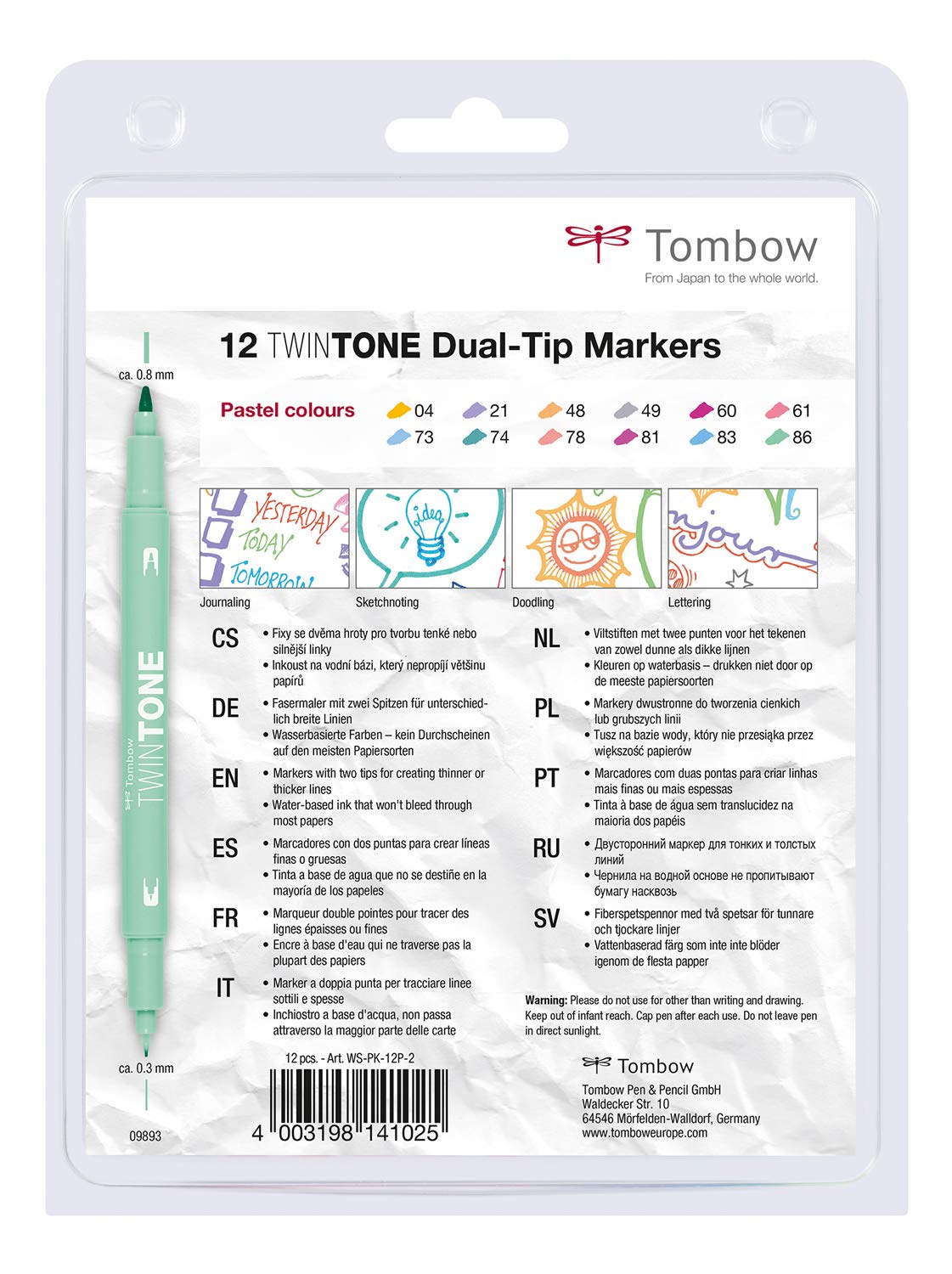 tombow-ws-pk-12p-2-twintone-marker-set-12-pack-dual-tip-fasermaler-mit-0-3-mm-fi image 2