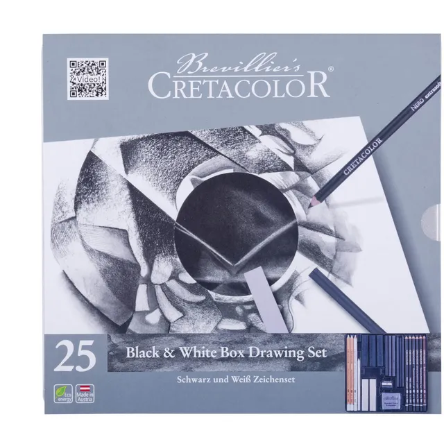 cretacolor-black-white-box-nero-zeichenset image 1