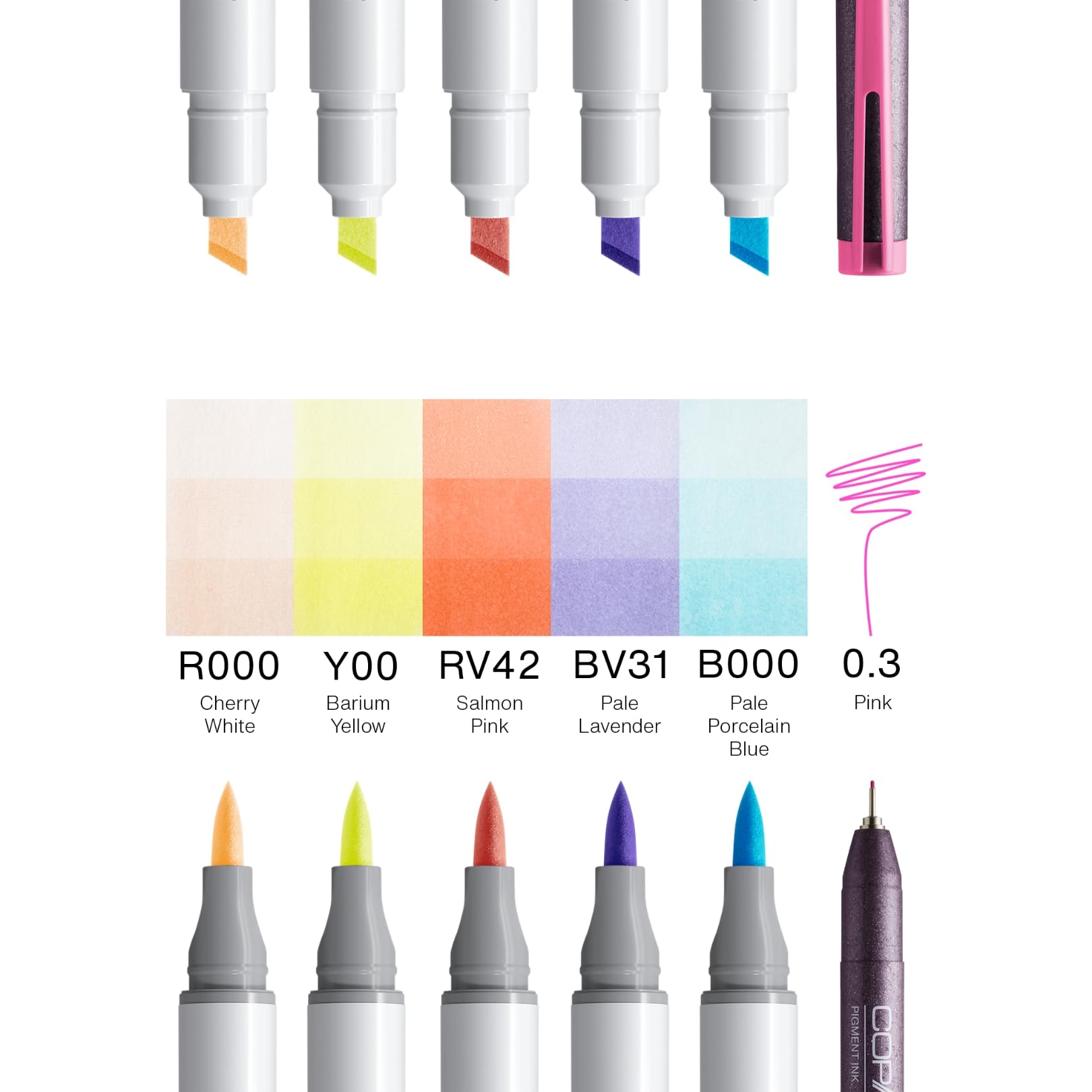 copic-ciao-manga-set-hana-twin-marker-set-mit-5-pastellt-nen-multiliner-pink-0-3 image 2