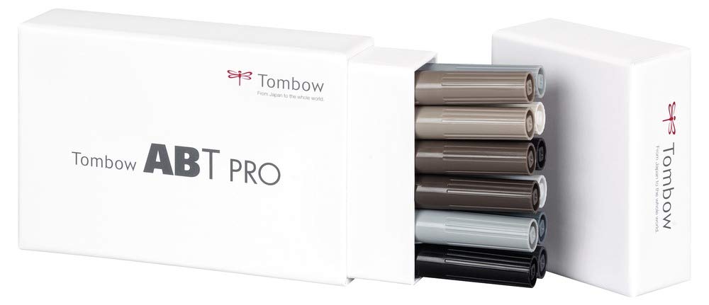 tombow-abt-pro-alkoholmarker-12er-set-gray-colors-dual-spitze image 2