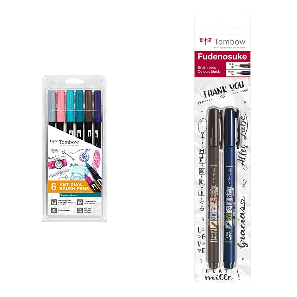tombow-abt-dual-brush-pen-vintage-colours-6er-set image 4