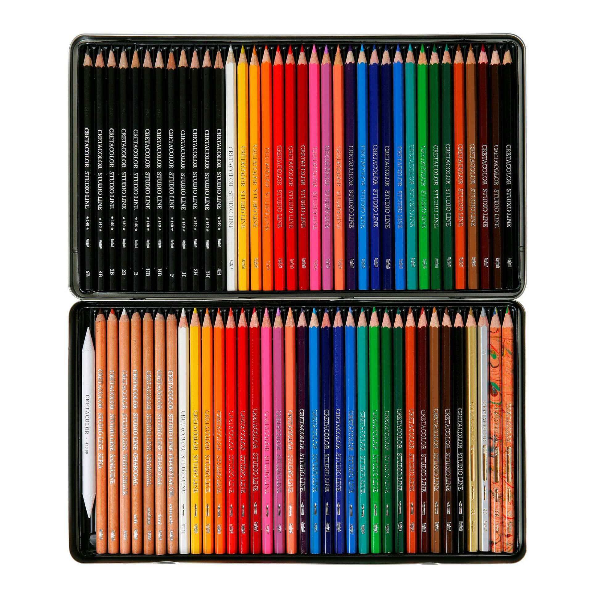 cretacolor-artist-studio-set-72-teilig-zeichenset-im-metalletui image 2