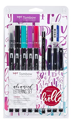 tombow-ls-adv-lettering-set-advanced-9-stifte-radierer-frau-h-lle-edition image 7