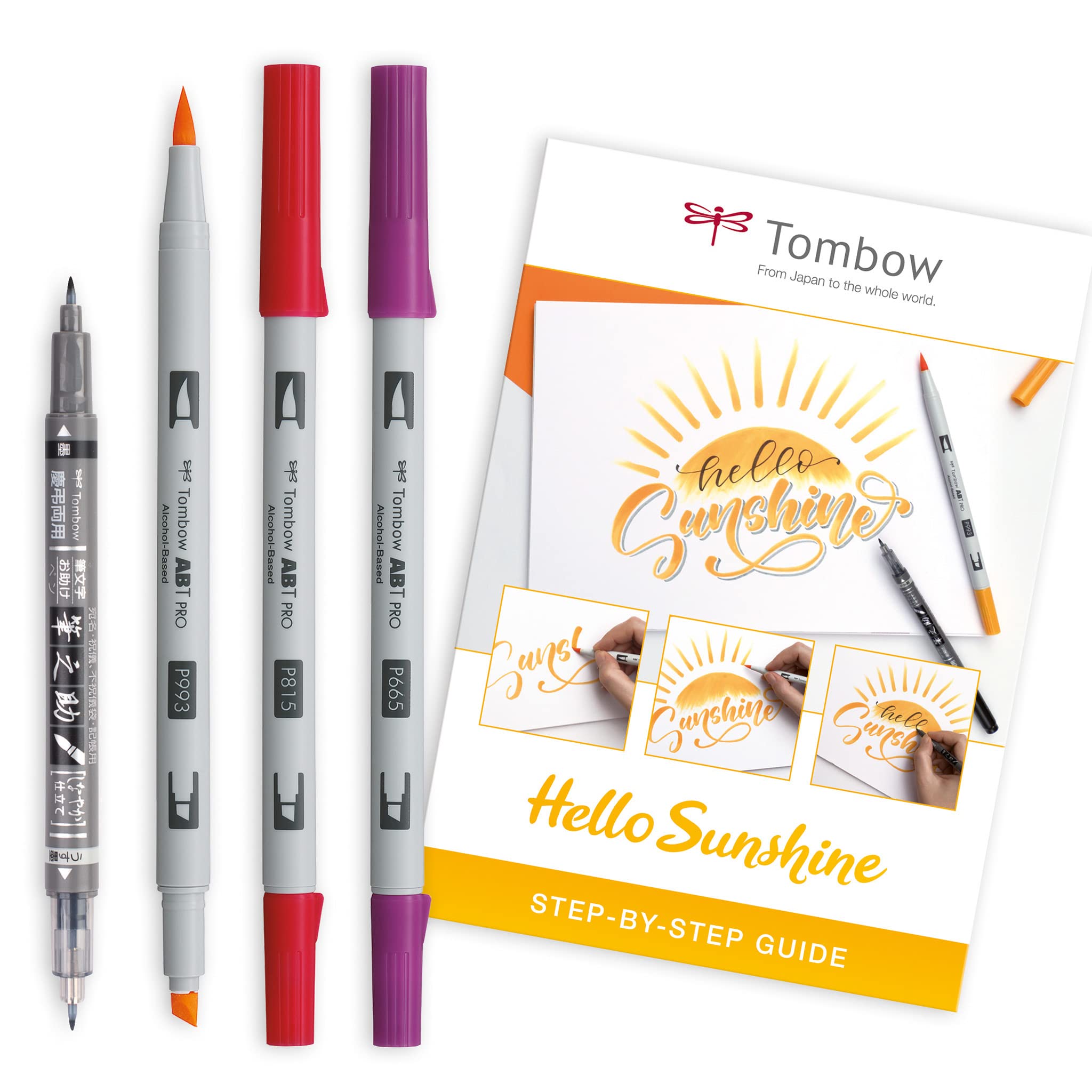 tombow-sunny-lettering-set-ls-abtp-3x-abt-pro-fudenosuke-twin-mit-anleitung image 3