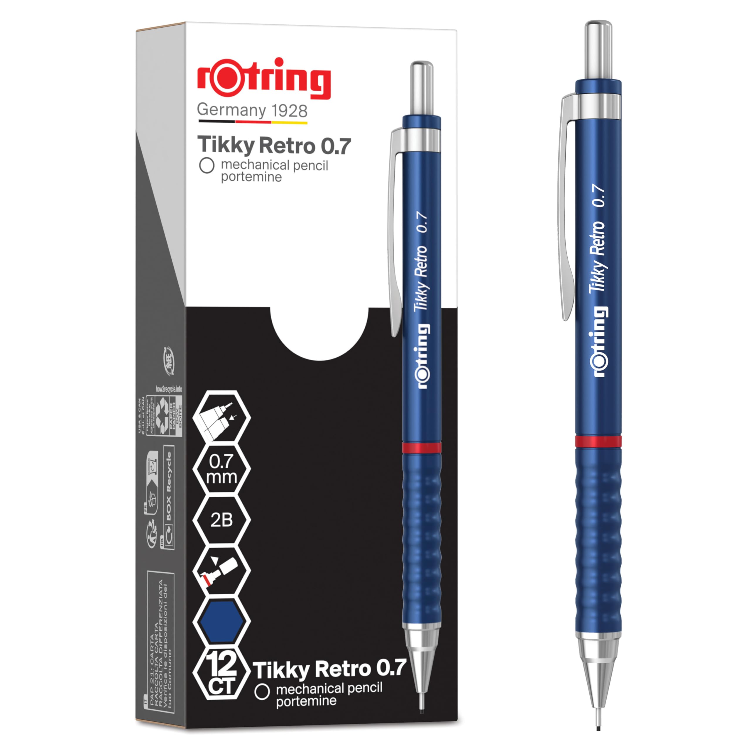rotring-tikky-retro-druckbleistift-0-7-mm-2b-rot-12-st-ck image 7