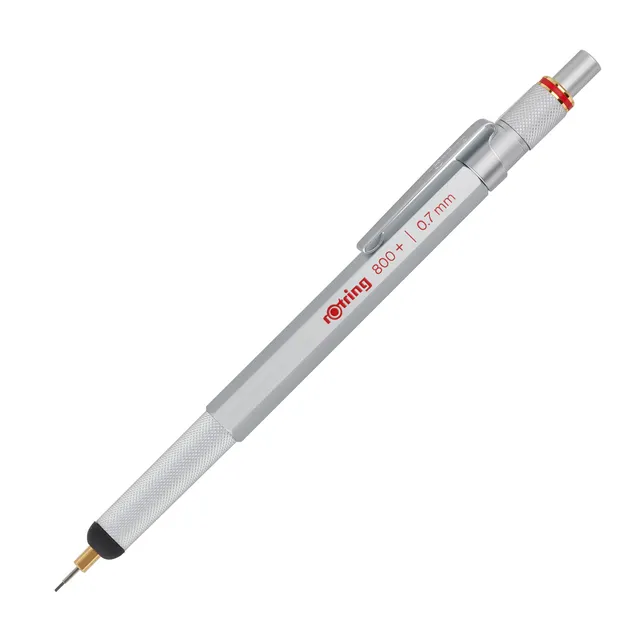 rotring-800-1900184-feinminenstift-stylus-0-7-mm-silber image 1