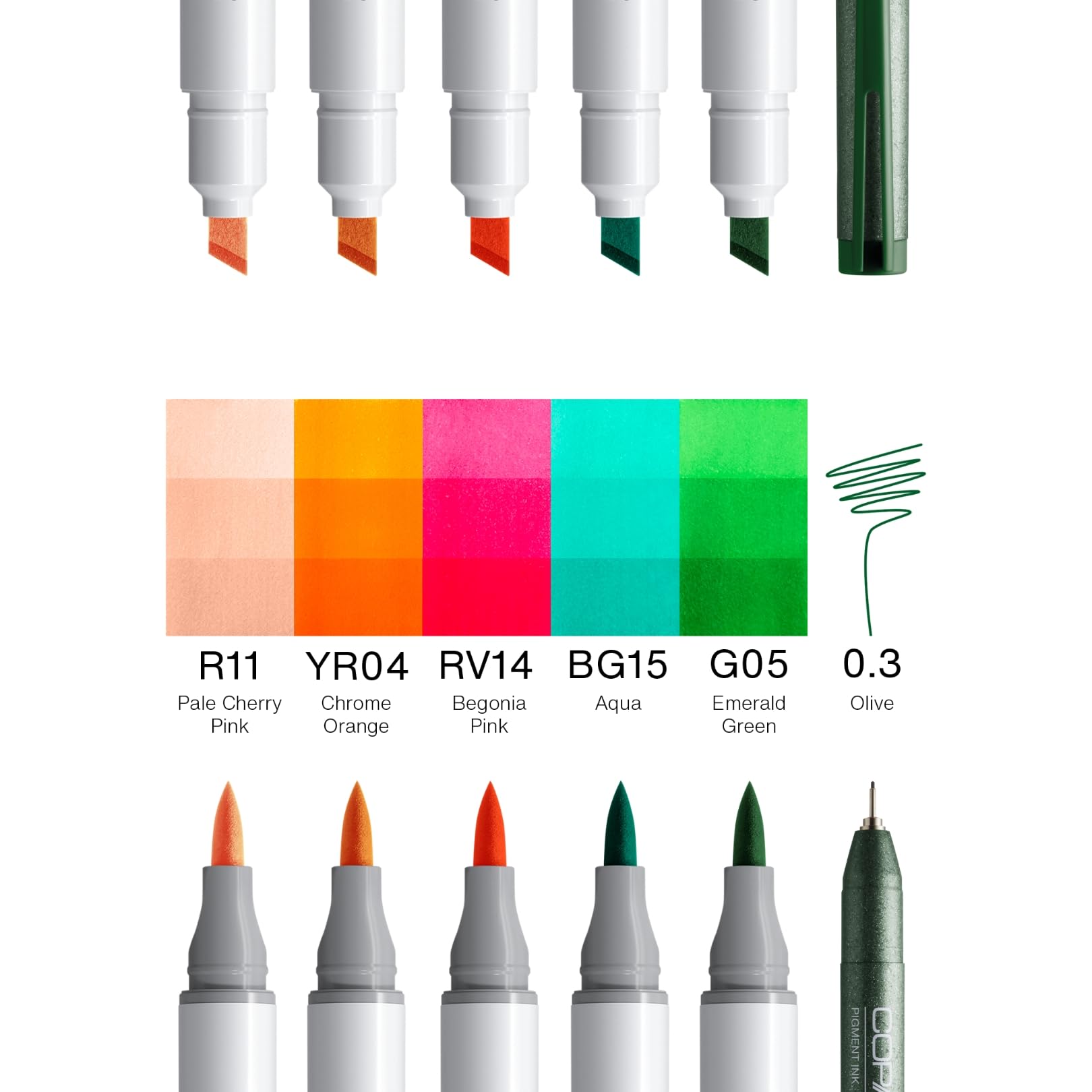 copic-ciao-manga-set-nami-marker-set-mit-twin-marker-und-multiliner-0-3-mm image 2