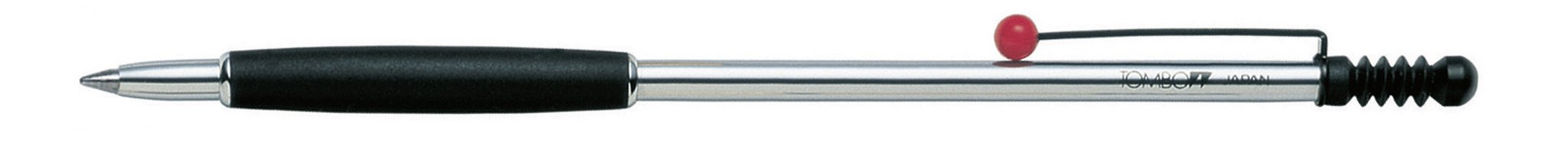 tombow-zoom-707-de-luxe-kugelschreiber-chrom-schwarz-rot image 1