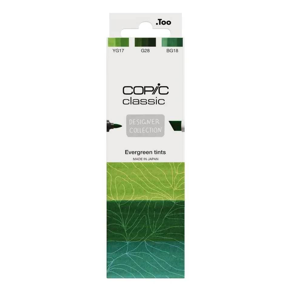 copic-classic-designer-collection-evergreen-tints-3-twin-marker-yg17-g28-bg18 image 1