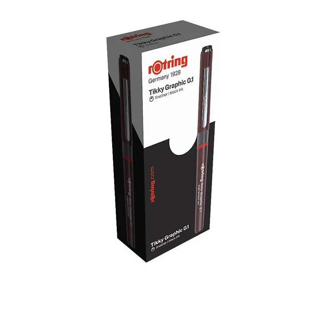 rotring-tikky-graphic-fineliner-1-0-mm-bordeaux-box-mit-12-stiften image 1