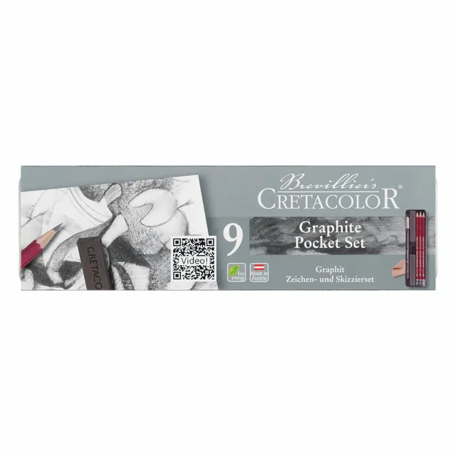 cretacolor-graphit-pocket-set-9-teilig-monolith-vollminen-set image 1