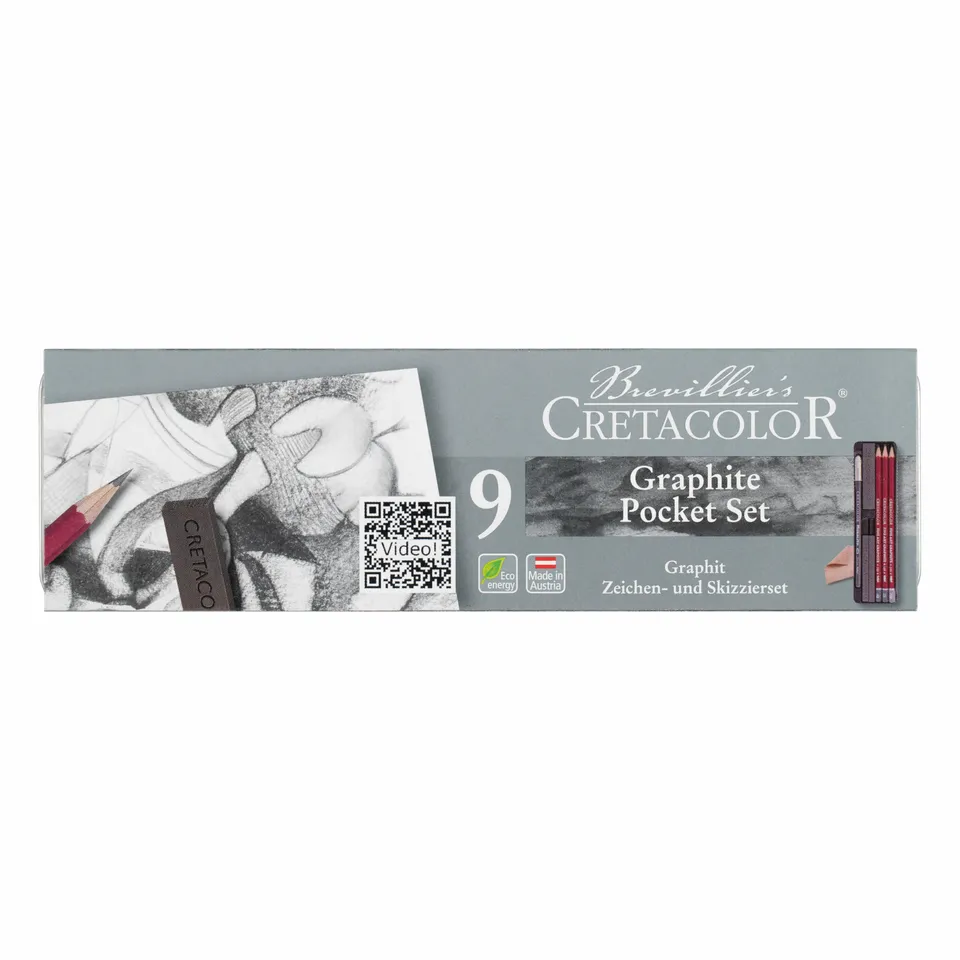 cretacolor-graphit-pocket-set-9-teilig-monolith-vollminen-set image 1