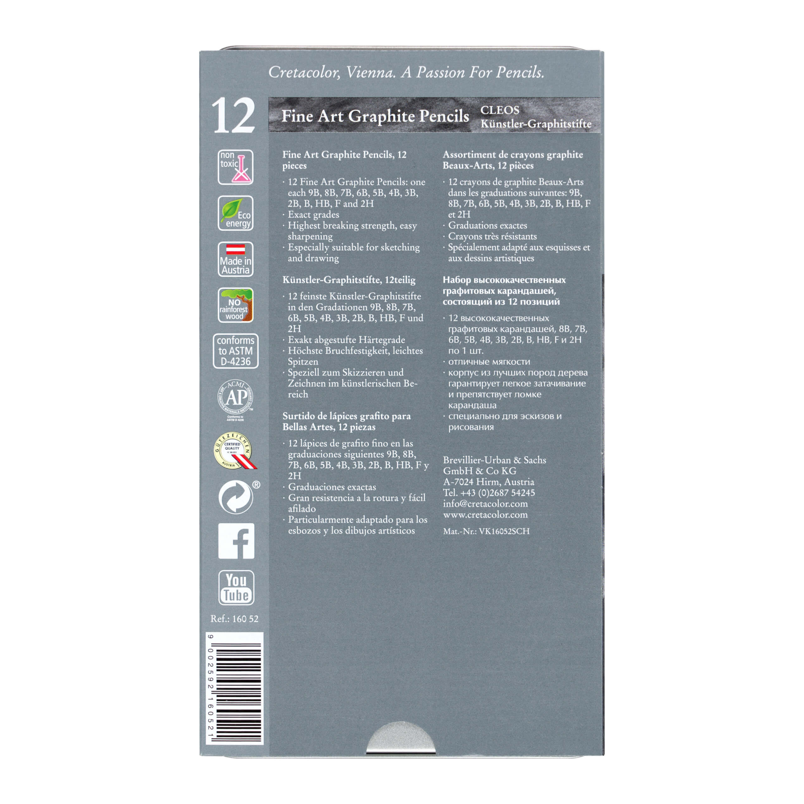cretacolor-cleos-fine-art-graphite-set-12-teilig image 2