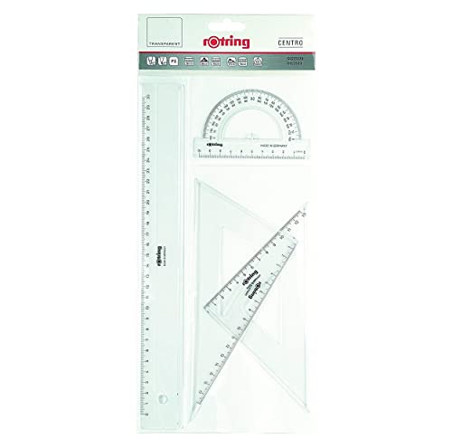 rotring-centro-geometrie-set-4-teilig-mit-lineal-winkelmesser-geodreieck image 5