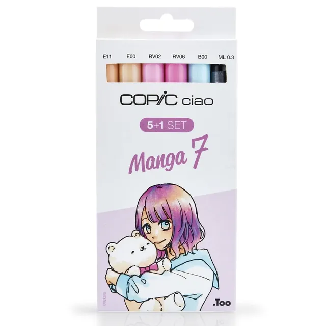 copic-ciao-marker-5-1-set-manga-7-5-layoutmarker-multiliner-0-3-mm image 1