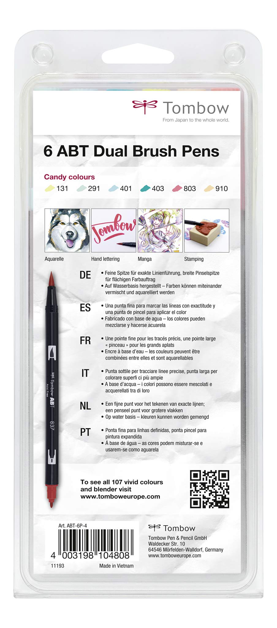 tombow-abt-dual-brush-pen-candy-colours-6er-set-pinsel-und-feinspitze image 3