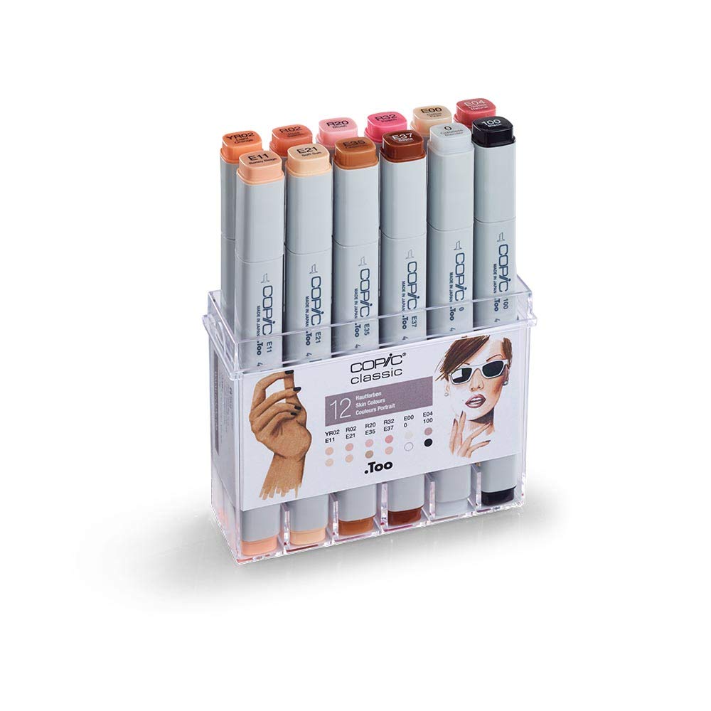 copic-classic-set-portrait-12er-im-acryl-display-twin-marker-hautt-ne image 3