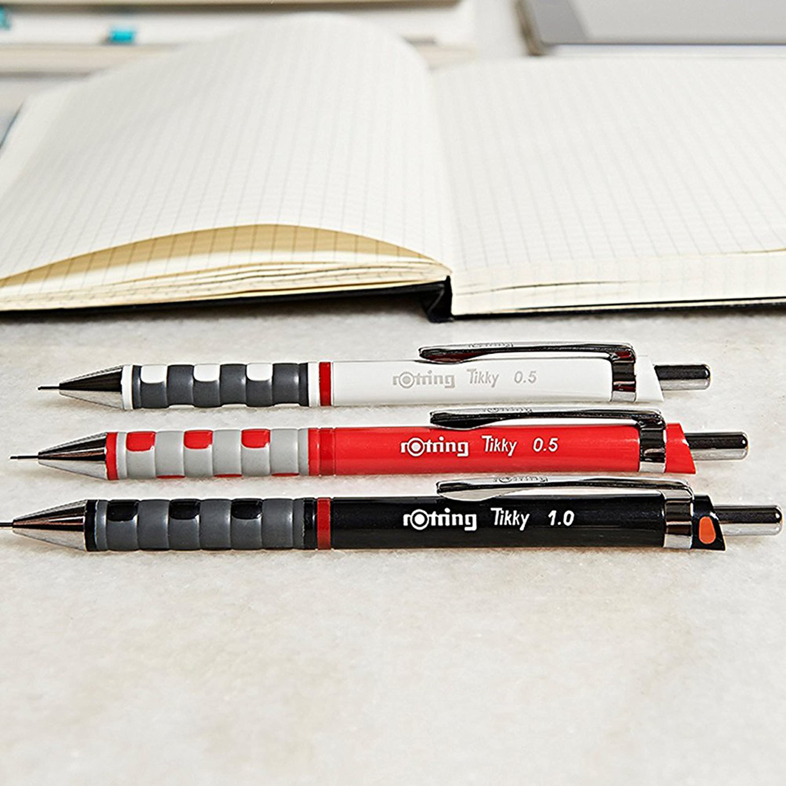 rotring-tikky-druckbleistift-0-7-mm-blau-12er-box-hb-mit-soft-touch-griff image 7