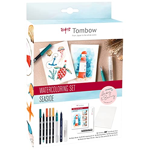 tombow-abt-dual-brush-pen-watercoloring-set-seaside-wcs-sea-aquarell-set-24-teil image 4