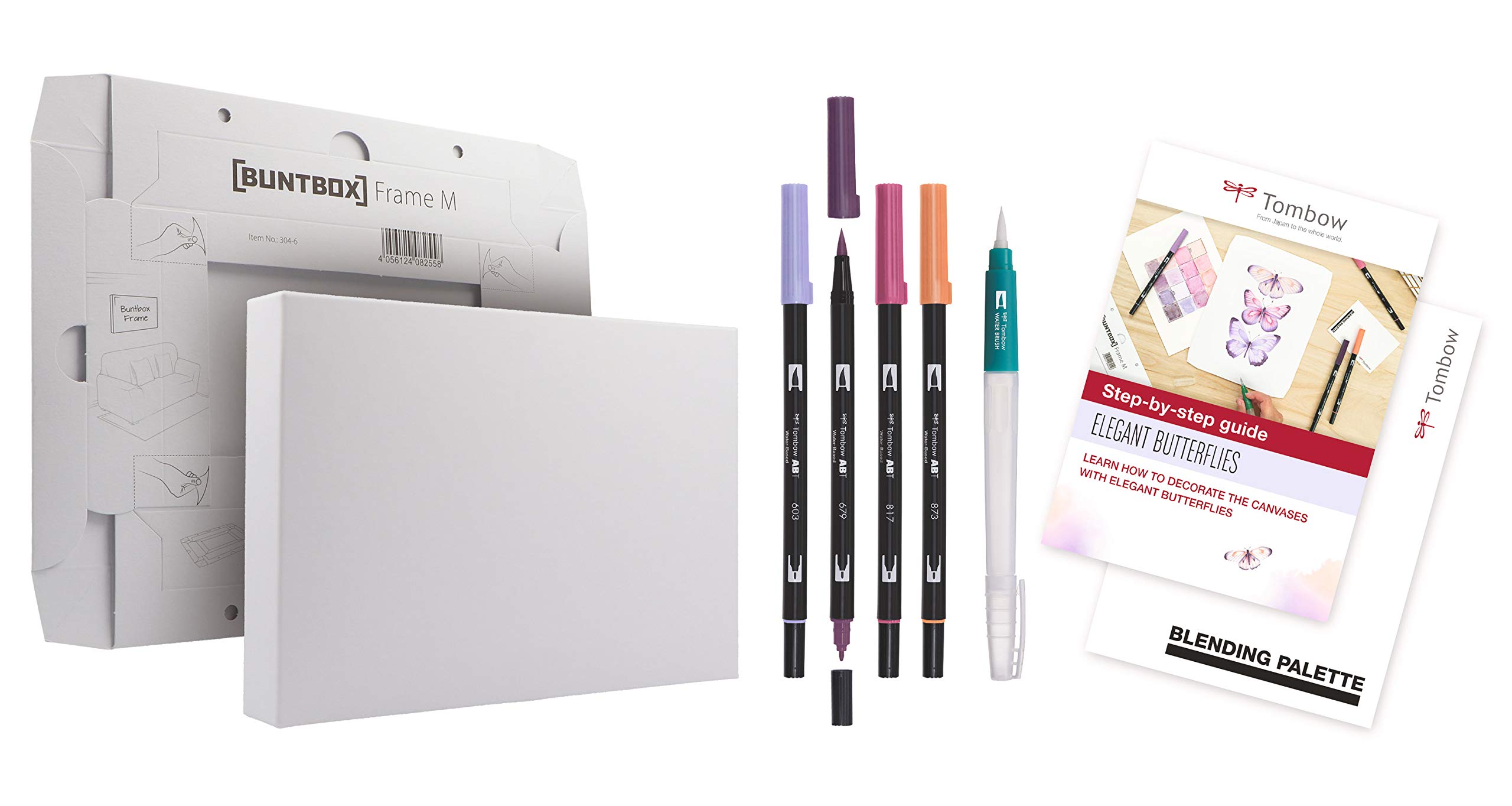 tombow-canvas-set1-watercoloring-canvas-set-elegante-schmetterlinge image 3