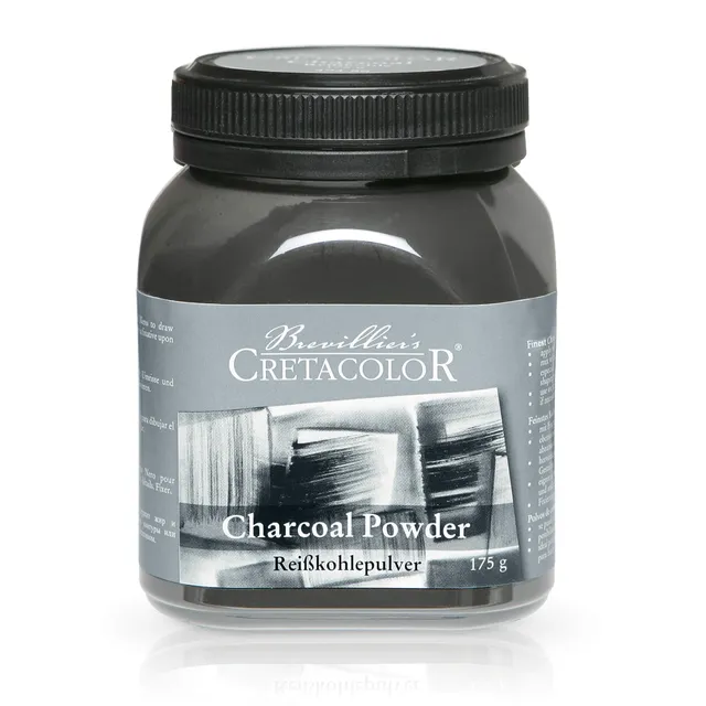 cretacolor-k-nstler-pulver-rei-kohle-zeichenkohle-pulver-175-g image 1