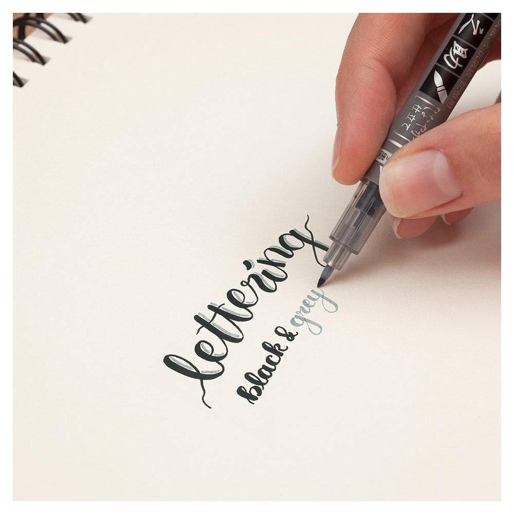 tombow-fudenosuke-ws-tbs-twin-brush-pen-schwarz-grau-weich image 4