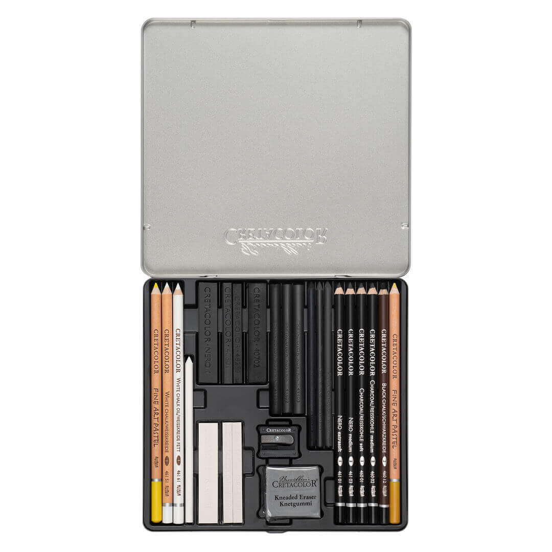 cretacolor-wolf-box-monolith-zeichenset-geschenkbox image 2