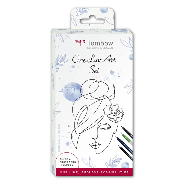 tombow-one-line-art-set-6-teiliges-zeichenset-mit-fineliner-und-anleitung image 1