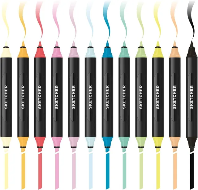 molotow-sketcher-twinmarker-main-kit-2-12-twin-marker-pinselspitze-3-mm-keilspit image 1