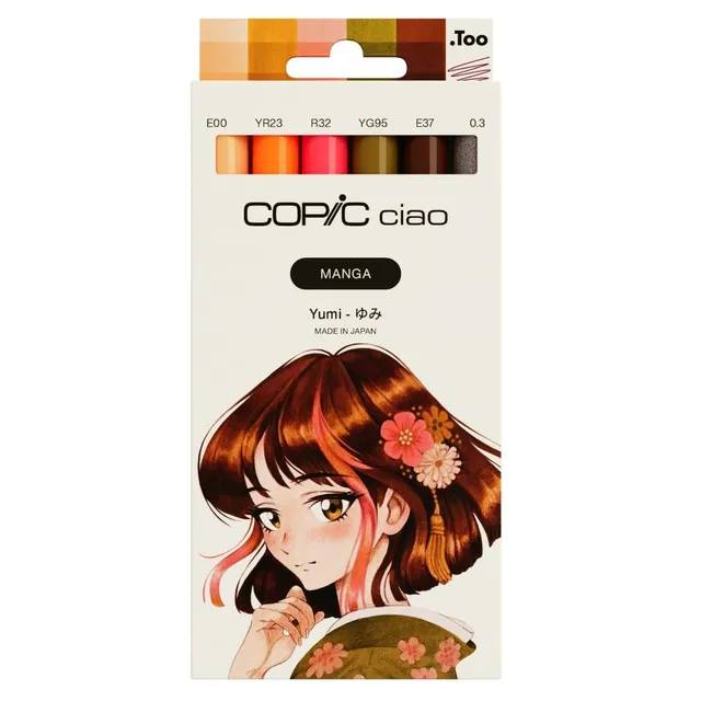 copic-ciao-manga-set-yumi-marker-set-5-rotbraun-und-gr-nt-ne-multiliner-0-3-mm-w image 1