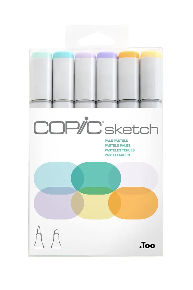 copic-sketch-twin-marker-set-pale-pastels-6-st-ck-brush-medium-broad image 1