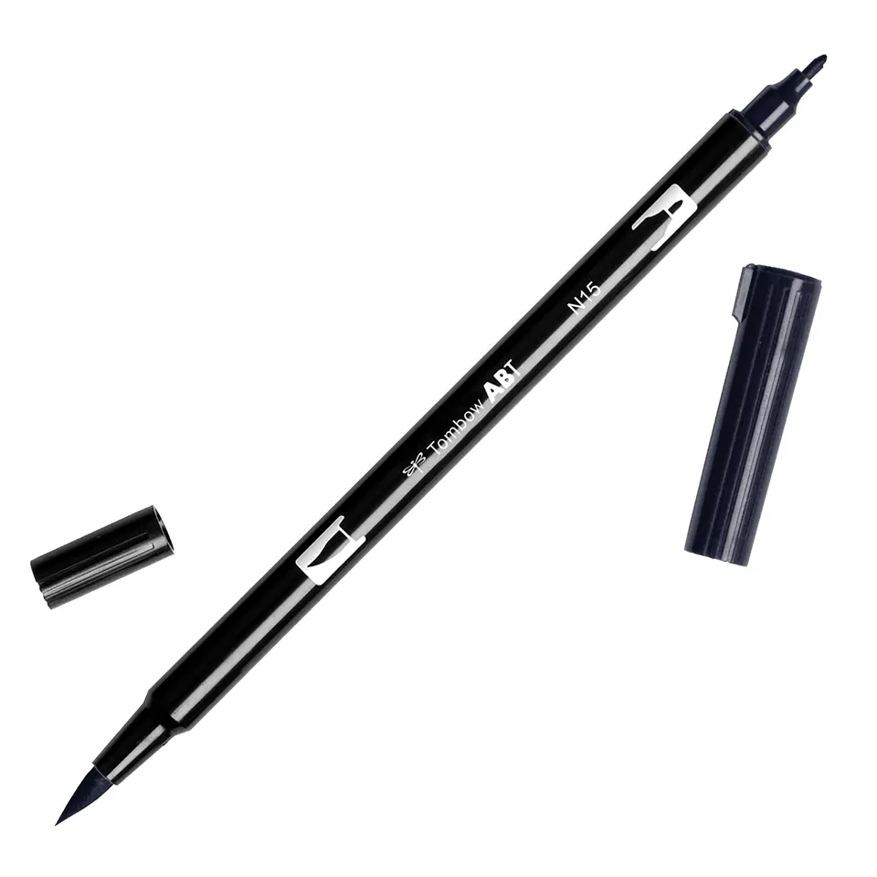 tombow-abt-dual-brush-pen-abt-n15-black-pinsel-feinspitze image 1