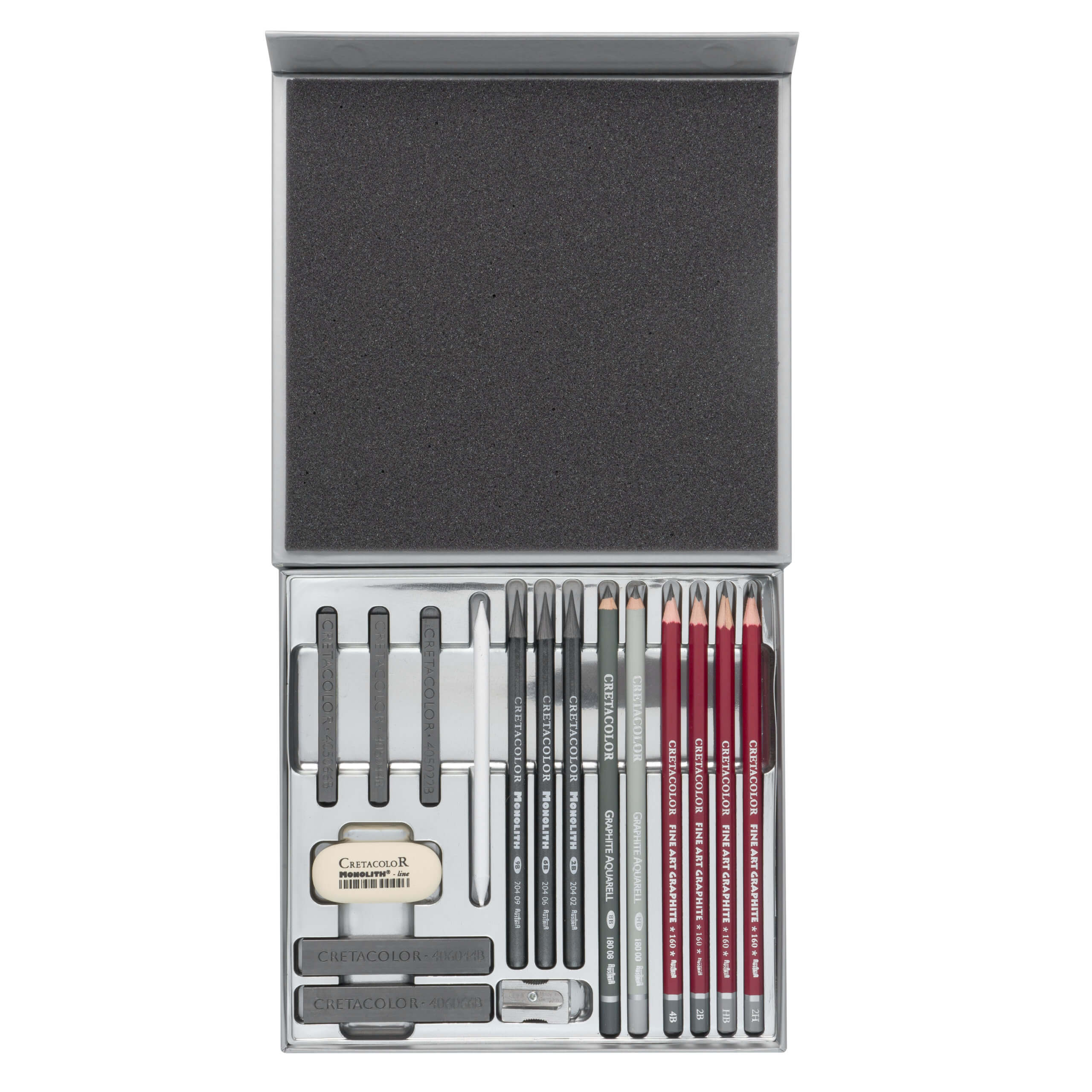 cretacolor-silver-box-geschenke-box-k-nstler-zeichenset-im-metalletui image 5